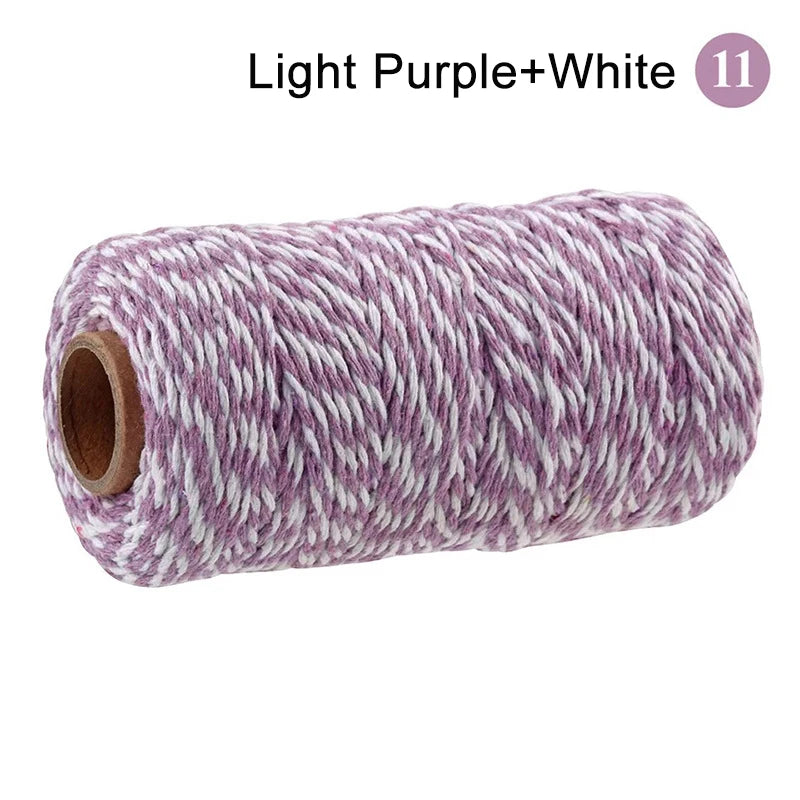 2mm 100M Macrame Cord Rope Cotton Twine Thread String Crafts DIY Sewing Handmade Wall Hangings Bohemia Wedding Party Home 2030