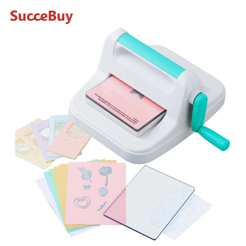 SucceBuy 6/9in Manual Die Cutting Embossing Machine Mini Opening Scrapbooking Handmake Tools for DIY Art Craft Card Decorations