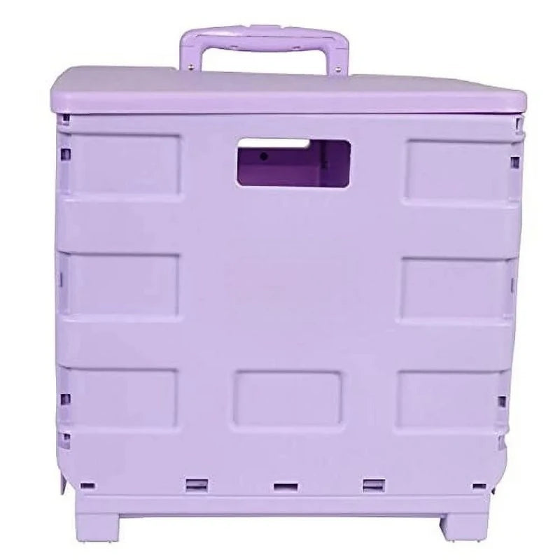 Purple Collapsible Storage Cart for Crafts & Supplies