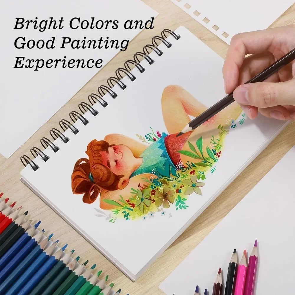 4 Pack of Mixed Media Sketchbooks, 5.5x8.5 Inch Drawing Paper Sketchbooks, 108lb/160gsm Heavy Duty Spiral Bound Sketchbooks