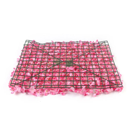 10 PCS Pink Flower Wall Panels Artificial Flower Wall Mat Silk Rose Flower Panels for Flower Wall Decor Party Wedding Bridal