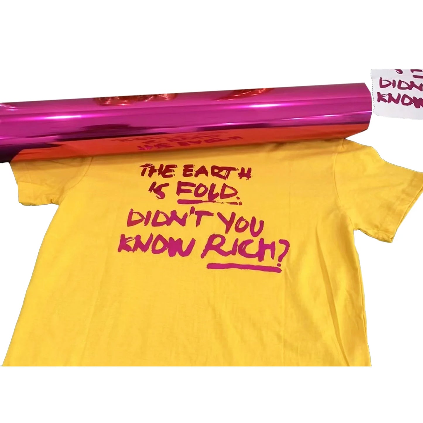 13in x 32.8ft / 33cm x 10m DTF Rose Gold / Rose Red Cold Peel Metallic Foil Transfer Printing