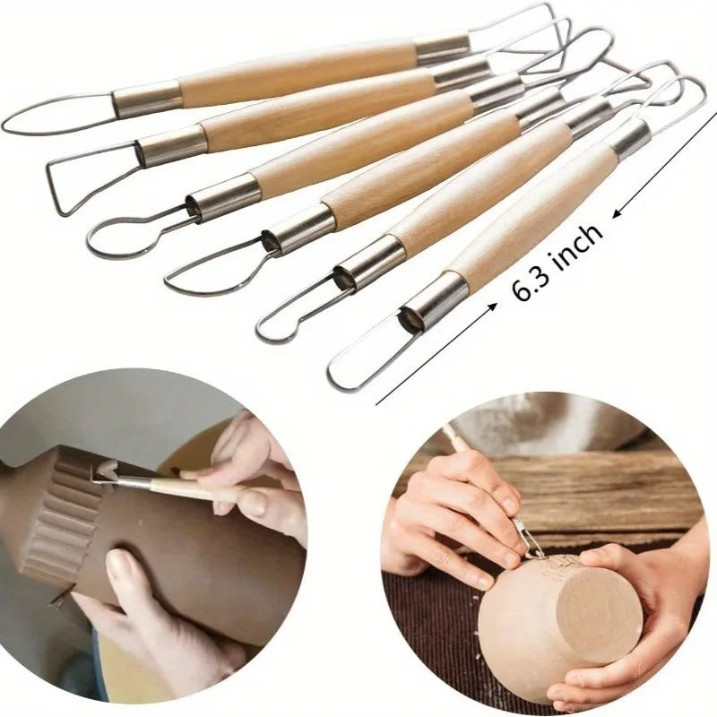 24PCSwith Feather Detail Tools for Carving, Modeling, Dotting DY Polymer Clay