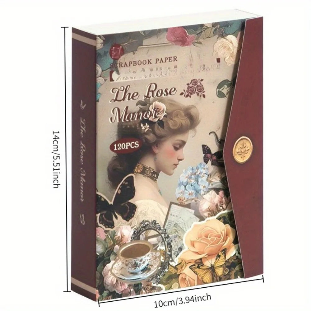 720 Sheets 6 Sets Poetry of Nature Vintage Scrapbook Paper , for Artistic Crafting