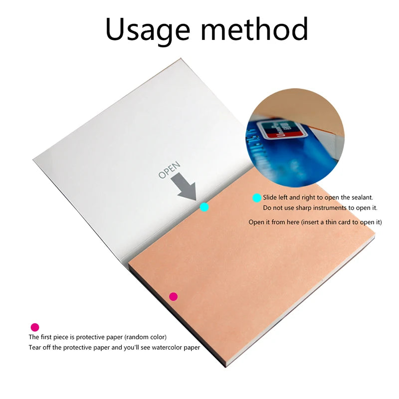 Baohong Academy Watercolor Paper Pad 300Gsm 140lb 100% Cotton Acid Free Pure Cotton Watercolor Papers 20 Sheets