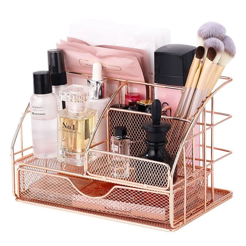 Wrought Iron Stationery Rack, Office Document Shelf, Makeup Brush  Box