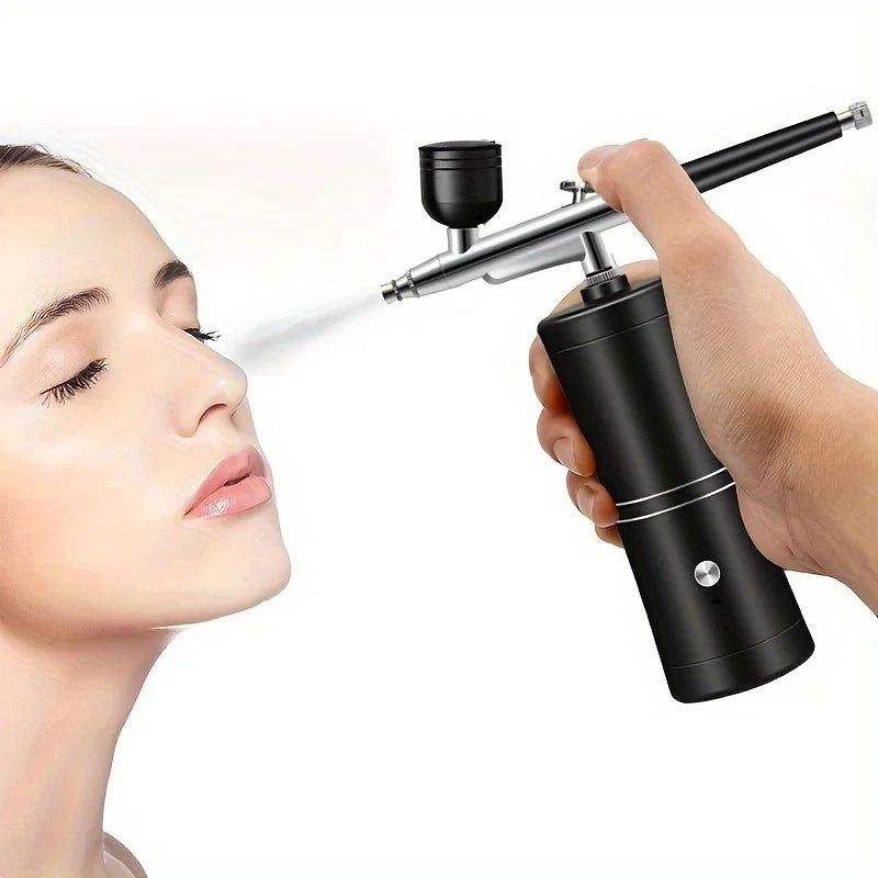 Nail spray gun portable cordless air brush nail gun with compressor nail decoration cake makeup varnish spray