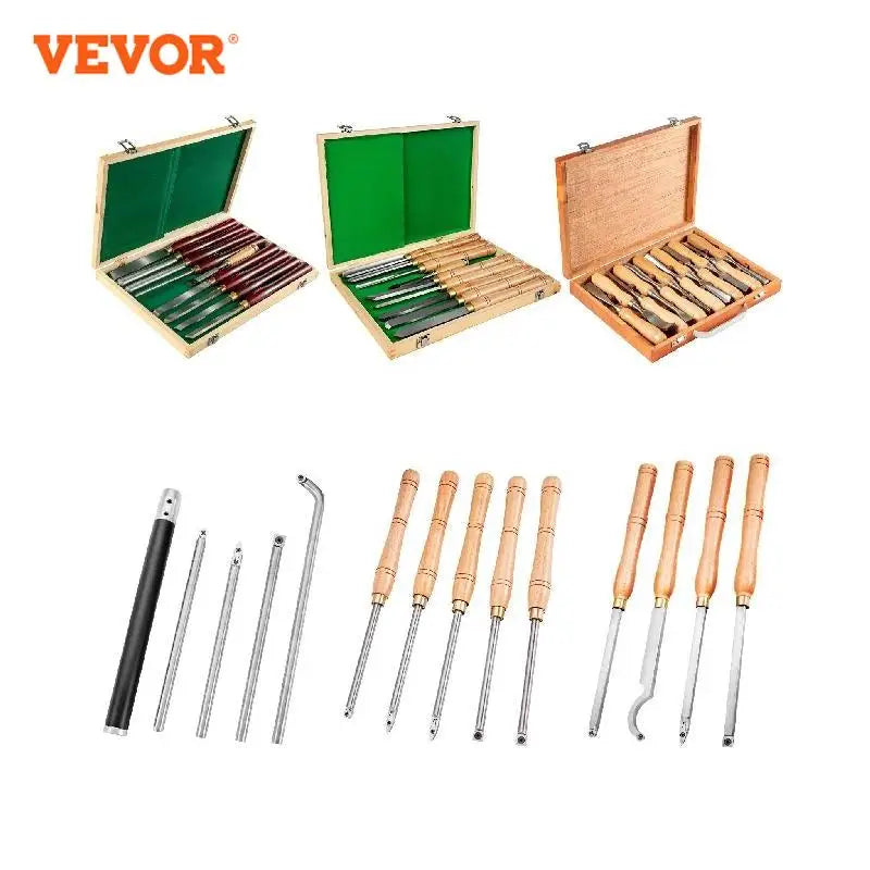 VEVOR Wood Turning Tools Wood Carving Hand Chisel Set Lathe Knife Professional Gouges Woodcraft Carpentry Tools
