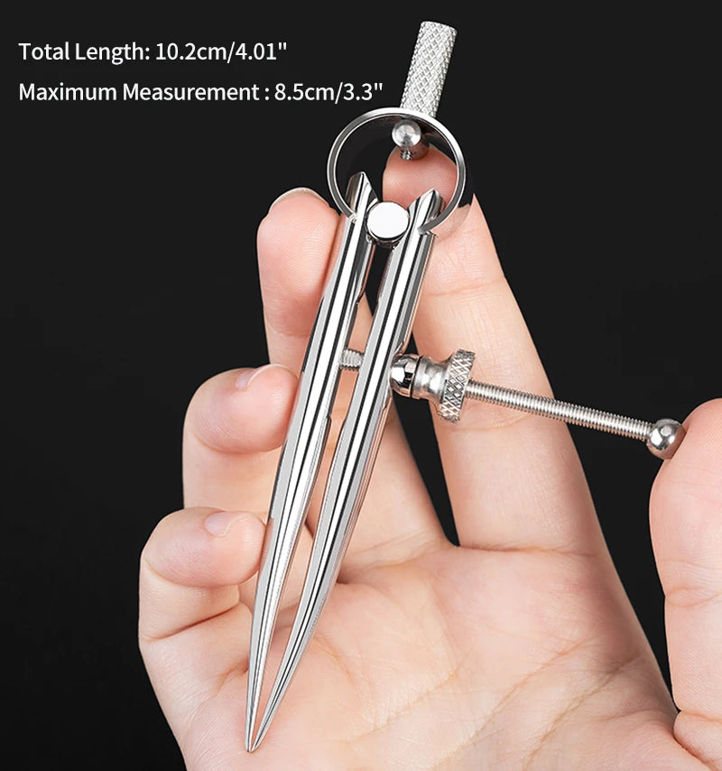 WUTA 304 Stainless Steel Wing Divider Spacing Compass Precision Scale for Metal,Wood,Craft,Jewelry