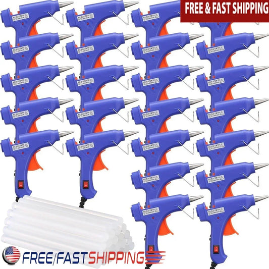 24 Pieces Mini Hot Glue Gun Kit with 25 Glue Sticks Perfect Crafts DIY Projects Home School Art Supplies