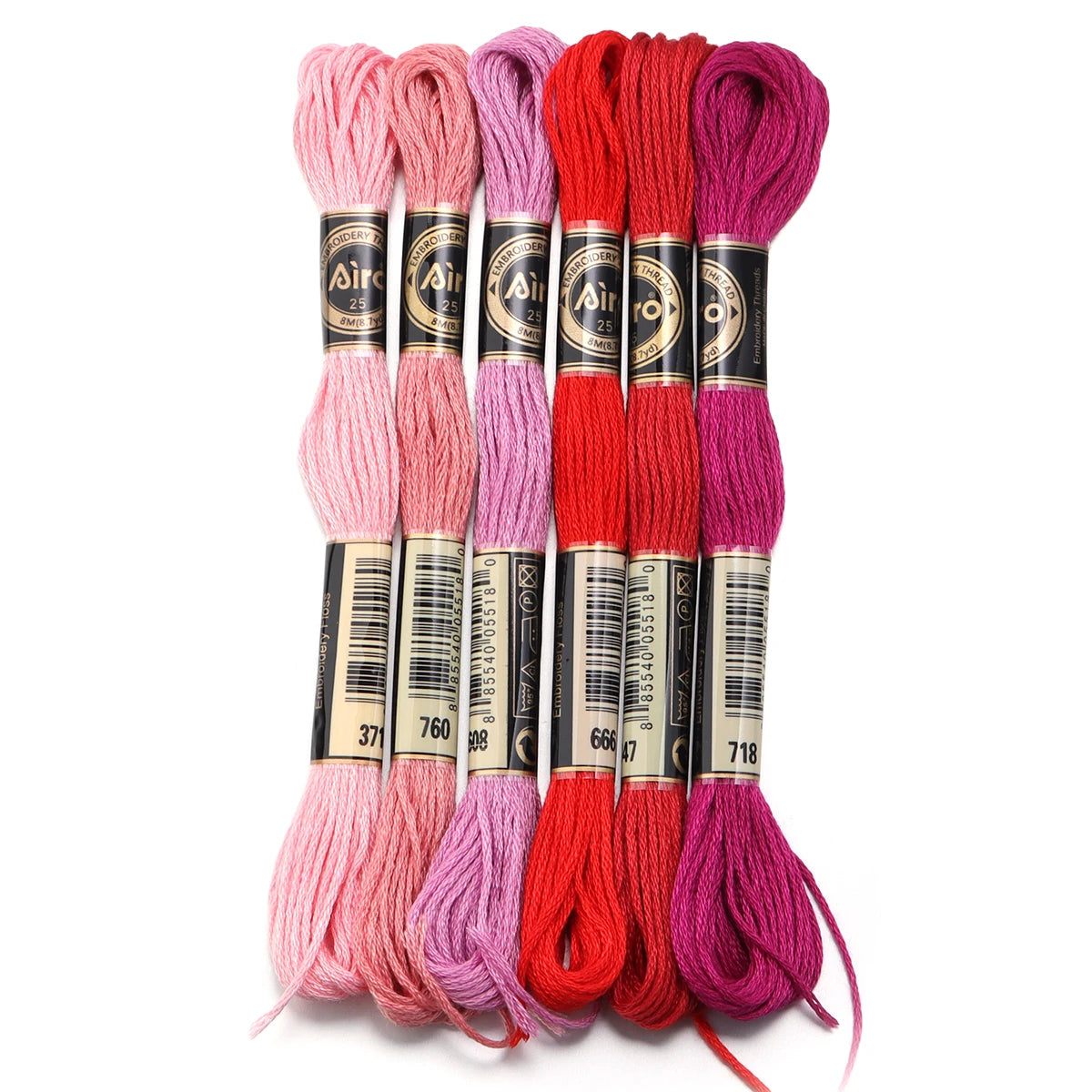 6Pcs/Lot 8m Polyester Cross Stitch Thread Colorful Embroidery Thread String Strap For DIY Sewing Crafts Clothing Accessorie 2030