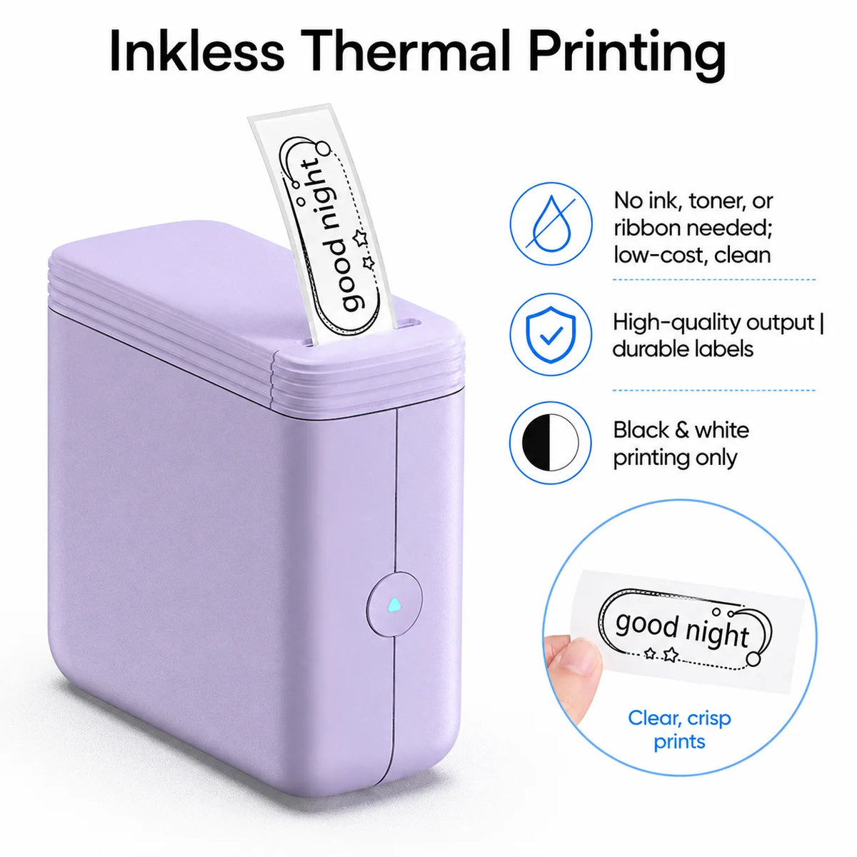 P24 Label Maker with 1 Roll of Label Paper, Portable Wireless Label Printer for Storage, Office, Home, Storage, Sticker Maker Mini Label Maker with Multiple Templates