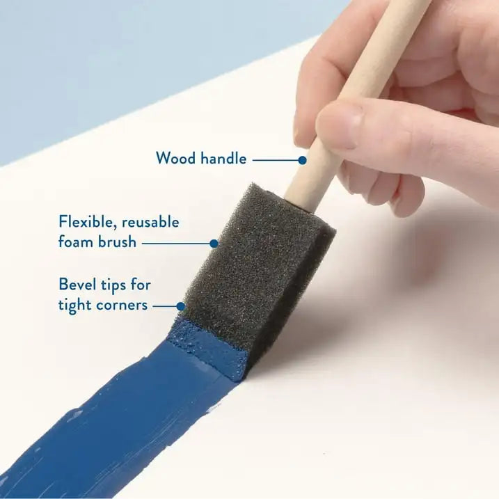 (6 pack) Hello Hobby 4 Pc Foam Paint Brush Set, 1"