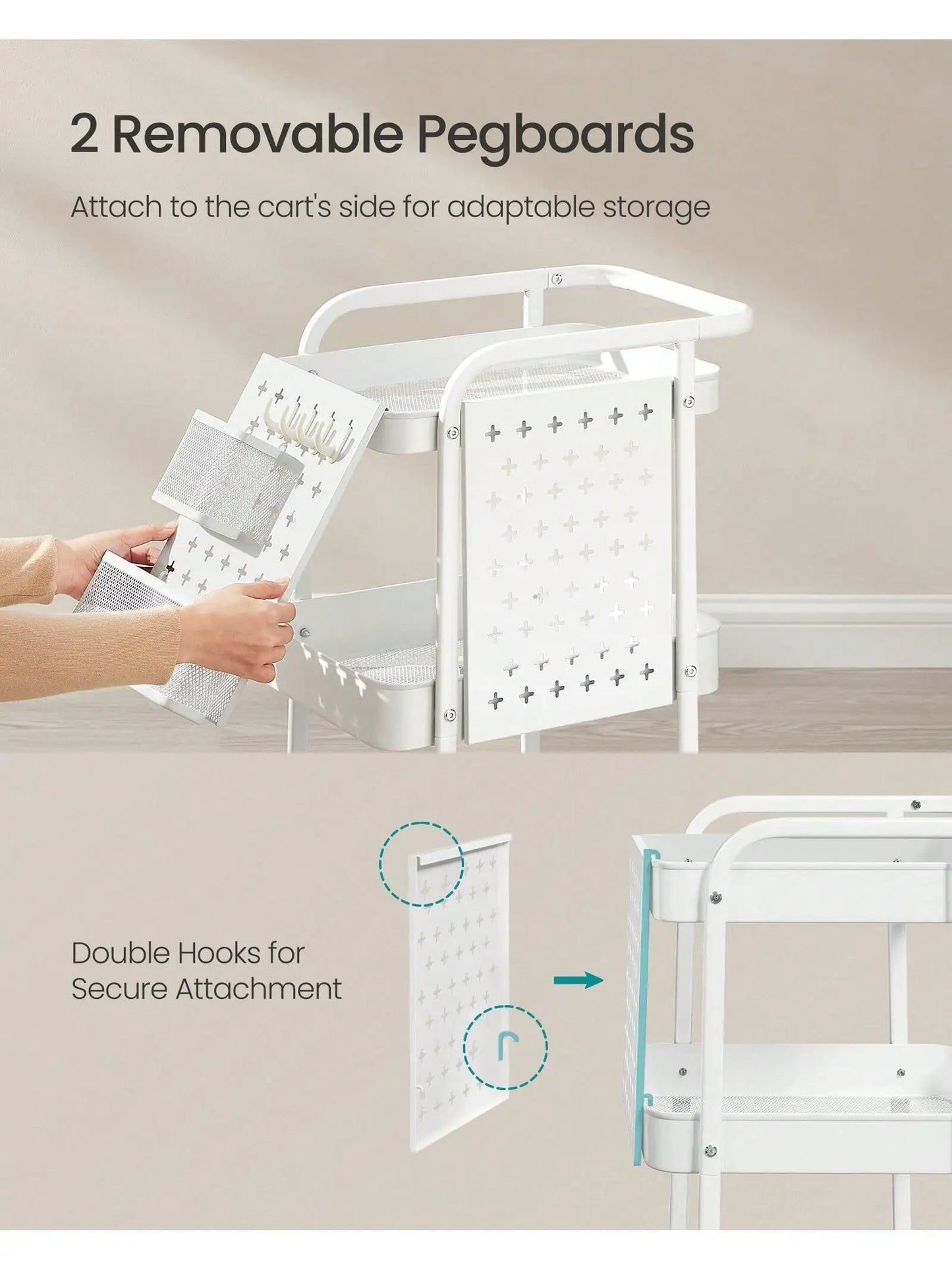 SONGMICS 3-Tier Storage Cart