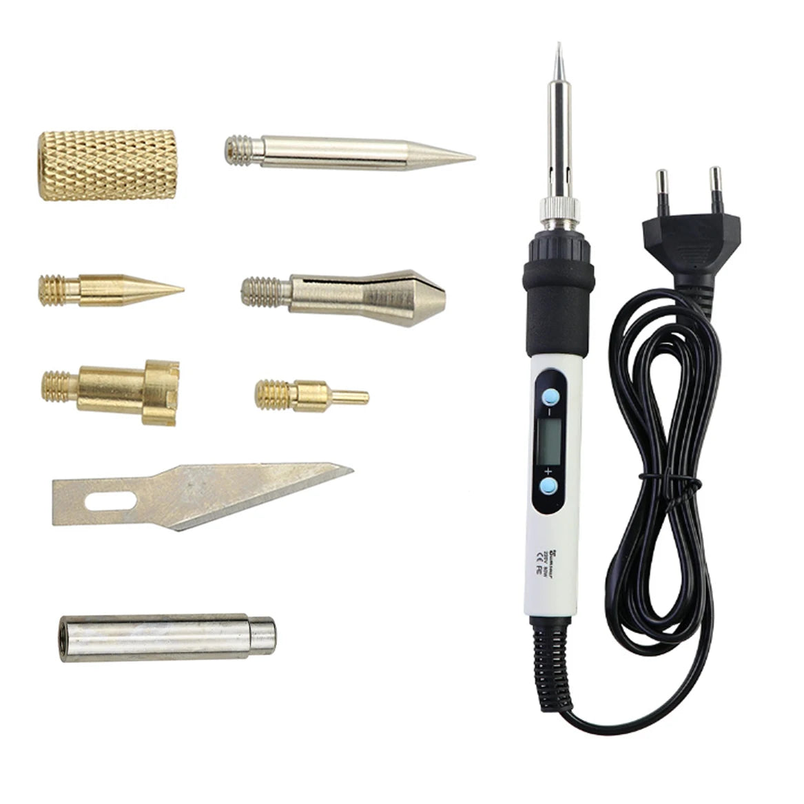 Wood Burning Carving Pyrography Pen Kit Adjustable Temperature Electric Soldering Iron Welding Wood Embossing Burning Tool