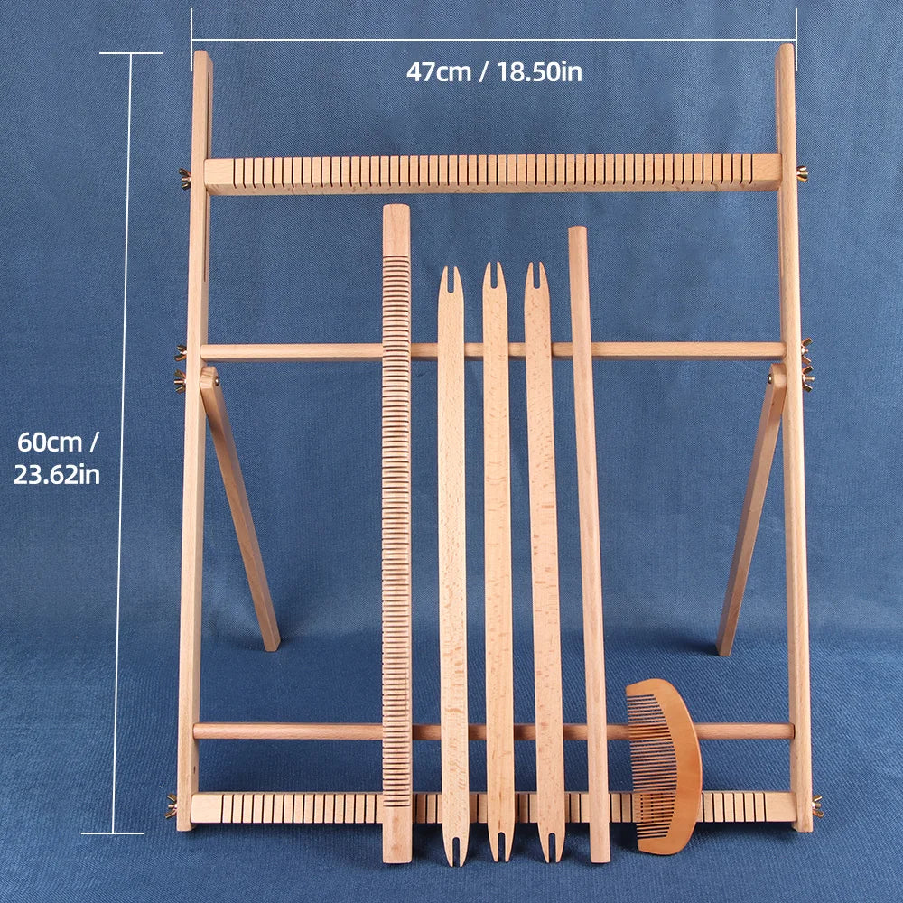 Large Weaving Loom Kit for Beginners With Stand Tapestry Handmade Woven Wall Art Loom Weave Frame Loom Weaving Knitting Tools