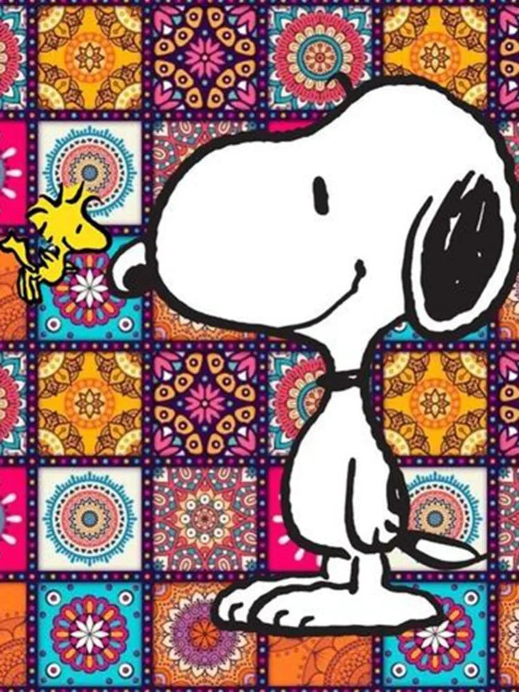 Diamond Art Painting Kit Cartoon Kawaii Snoopy Cute Dog Graffiti Comic Embroidery Mosaic Cross Stitch Home Decor Children's Gift