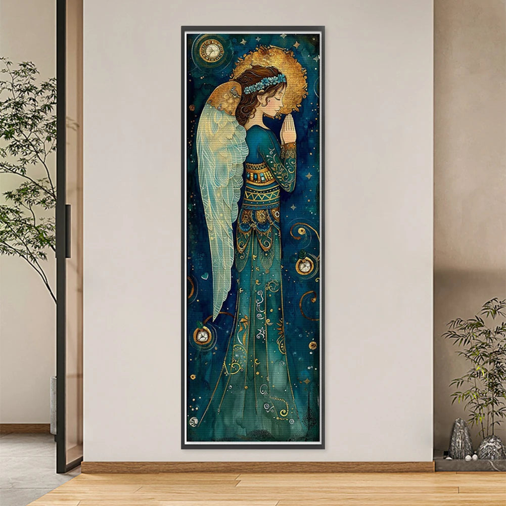 Full Embroidery Eco-cotton Thread 11CT Printed Girl Cross Stitch Kit Art for New Year Gift/KTV Wall Decoration