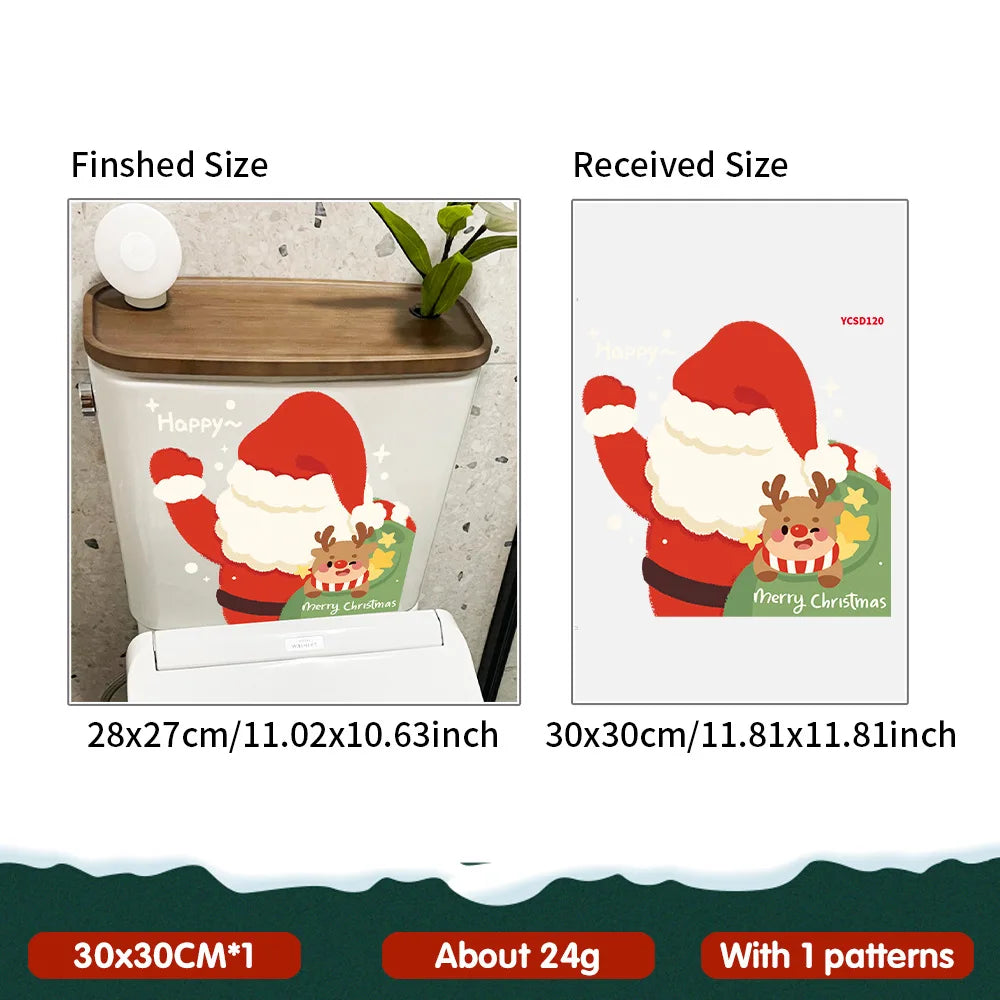 Break-Through Wall 3D Santa Claus Decal PVC Removable Christmas Wall Window Sticker Home Christmas Decoration Gift New Year 2025