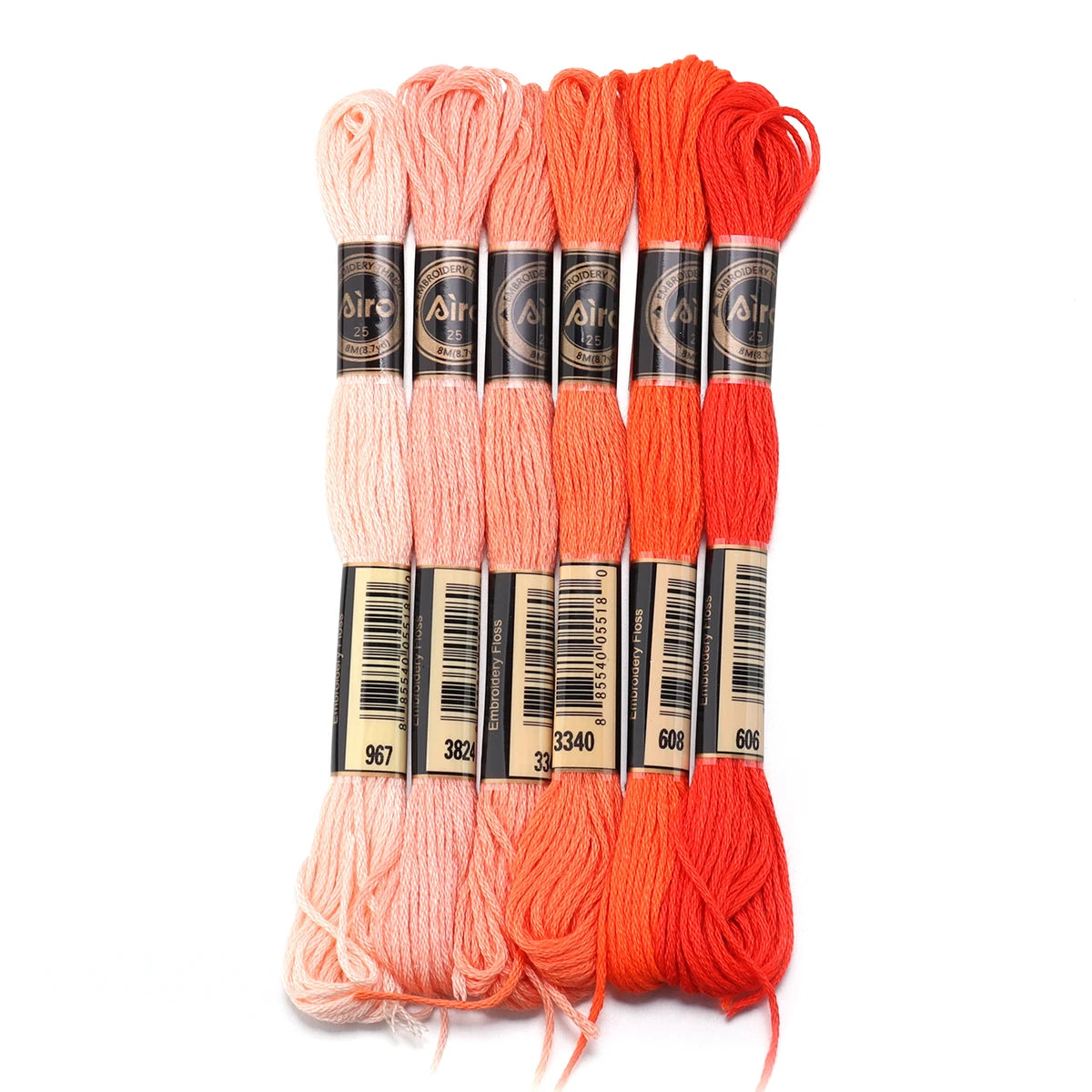 6Pcs/Lot 8m Polyester Cross Stitch Thread Colorful Embroidery Thread String Strap For DIY Sewing Crafts Clothing Accessorie 2030