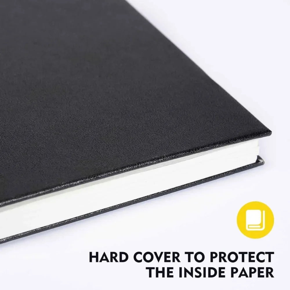 9"x12" double-sided hardcover sketchbook, 60 sheets, heavy-duty hardcover sketchbook, durable acid-free drawing paper