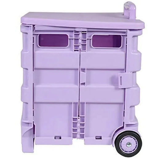 Purple Collapsible Storage Cart for Crafts & Supplies