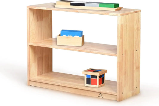 3 Shelf Horizontal Storage Bookcase Montessori Shelf-Toy,Books,Arts,Crafts&Supplies Organizer For Kids,Toddler Furniture
