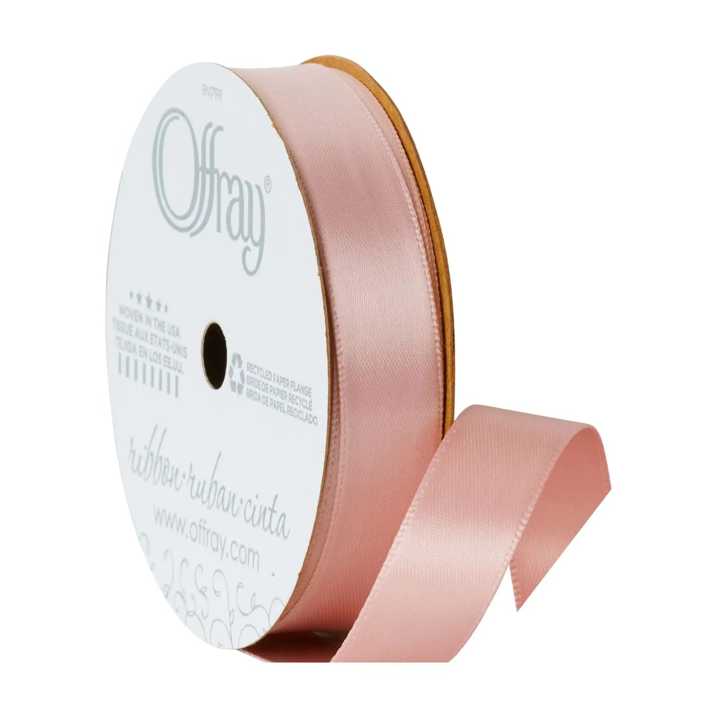 Ribbon, Pink 5/8 Inch Double Face Satin Ribbon for Sewing, Crafts and Wedding, 18 Feet, 1 Each