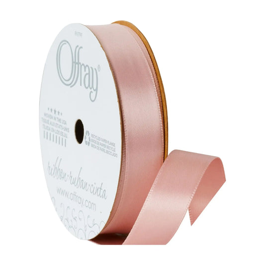 Ribbon, Pink 5/8 Inch Double Face Satin Ribbon for Sewing, Crafts and Wedding, 18 Feet, 1 Each