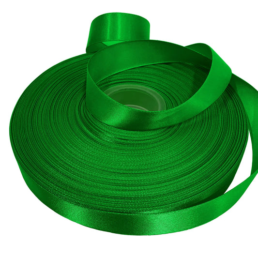 Emerald Green Double Faced Satin Ribbon, 7/8 X 100 Yards by Gwen Studios