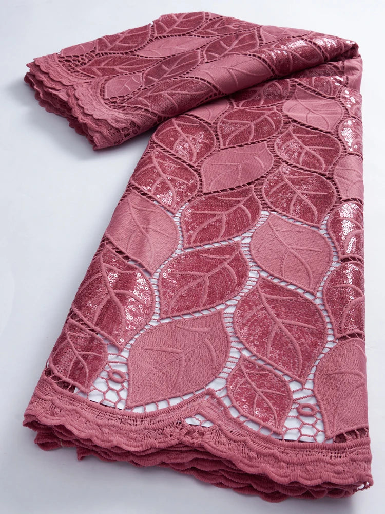 White African Water Soluble Lace Fabric 5Yards 2024 French Nigerian Guipure Cord Lace Fabric For Women Dress Wedding  TY3022