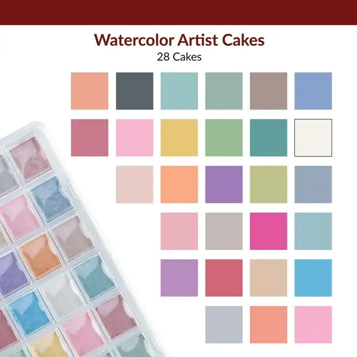 Royal & Langnickel - 28 Color Pearlescent Watercolor Paint Cake Set W/ Brush