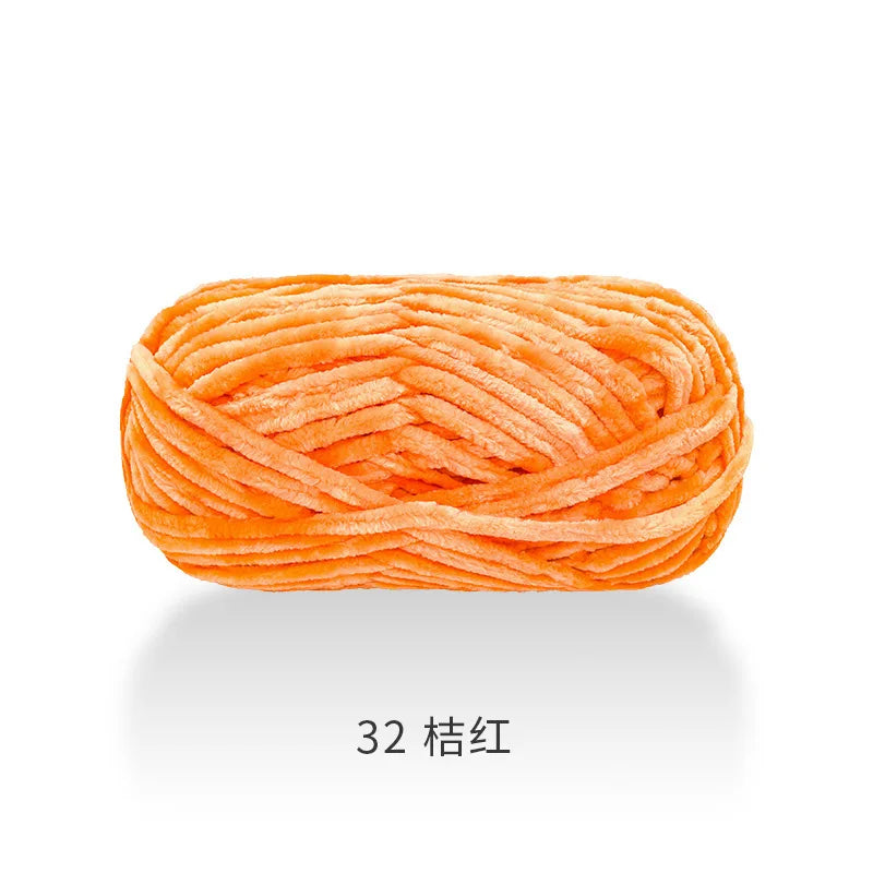 1pcs 100g super soft velvet wool coarse knitted yarn material package hand-woven hat scarf cushion