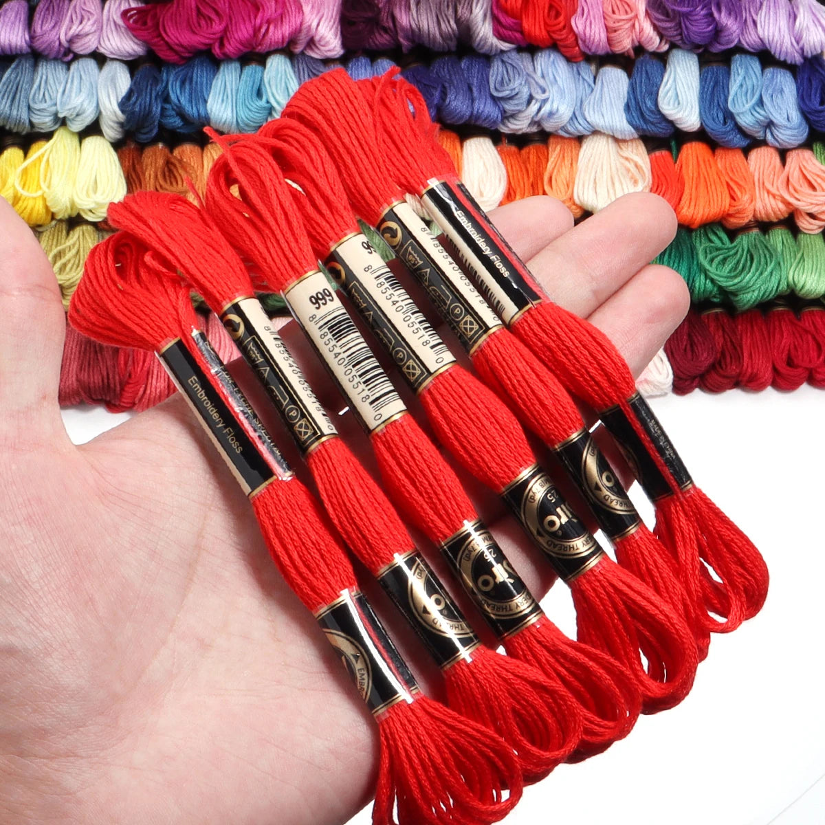 6Pcs/Lot 8m Polyester Cross Stitch Thread Colorful Embroidery Thread String Strap For DIY Sewing Crafts Clothing Accessorie 2030