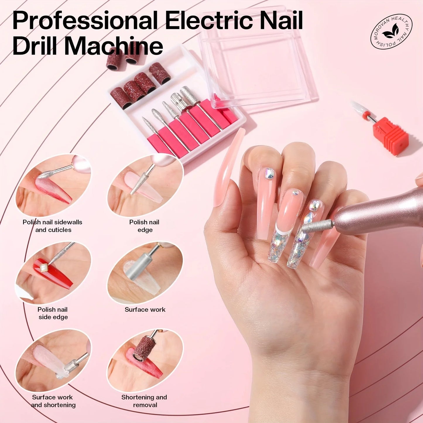Morovan Professional Beginner Acrylic Nail Starter Kit, Convenient All-In-One Kit For Home Salon,