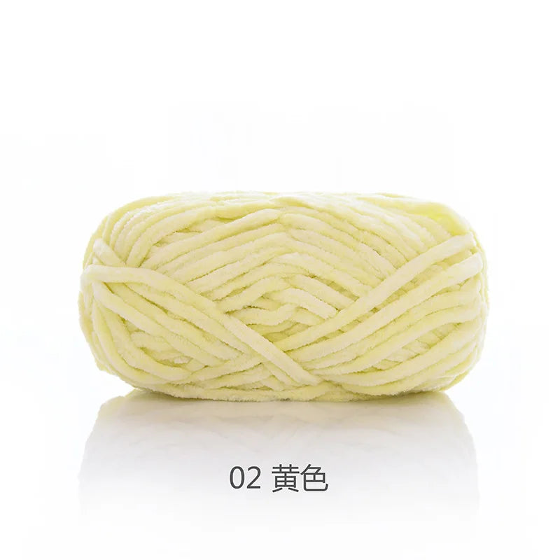 1pcs 100g super soft velvet wool coarse knitted yarn material package hand-woven hat scarf cushion