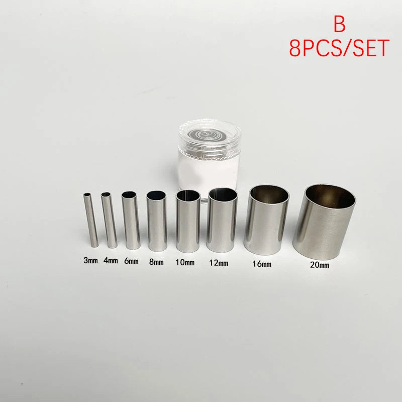 7/8 Pcs Hollow Round Cutter Pottery Tools Polymer Clay Tools Clay Extruder with Organizing Box Carving Modeling Tool