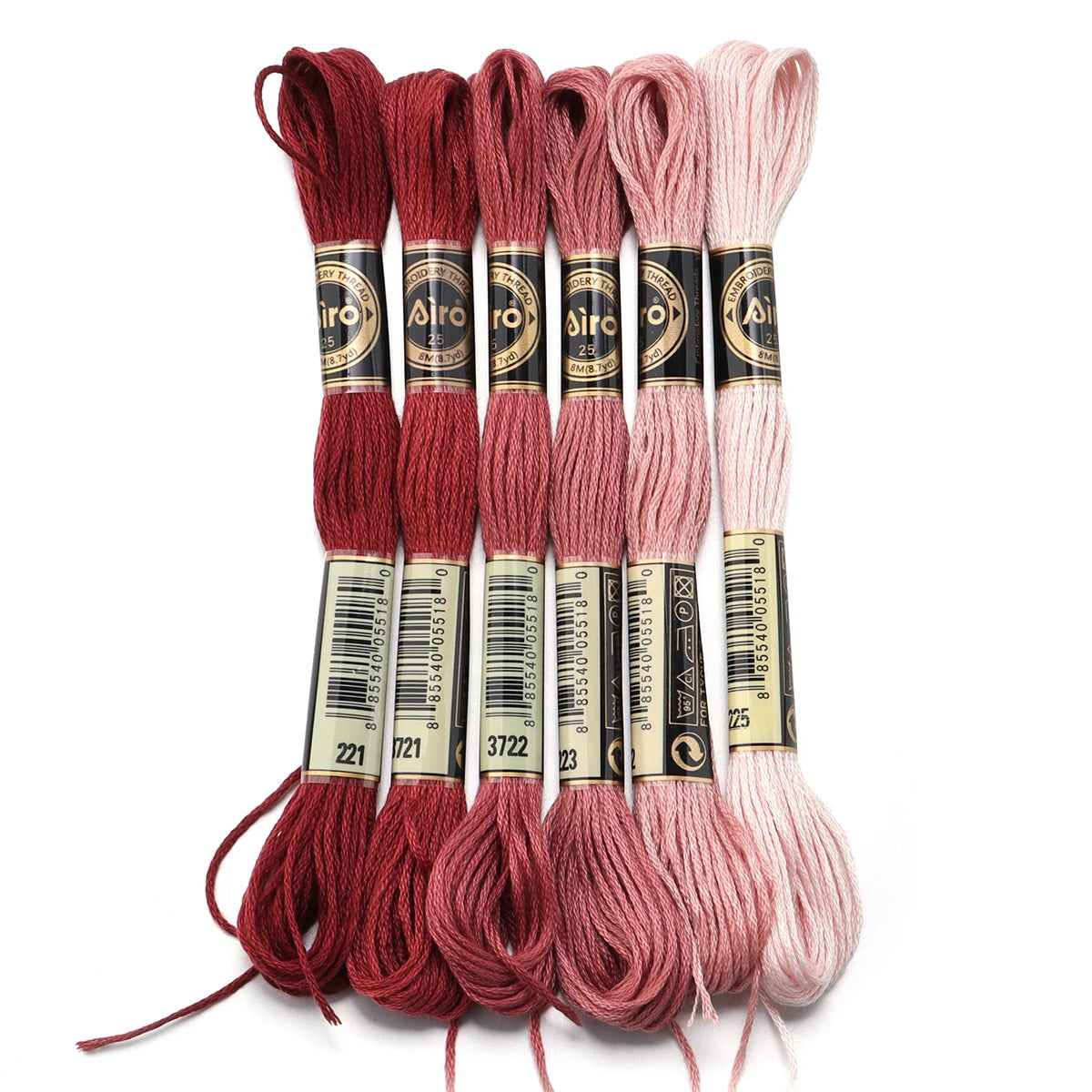 6Pcs/Lot 8m Polyester Cross Stitch Thread Colorful Embroidery Thread String Strap For DIY Sewing Crafts Clothing Accessorie 2030