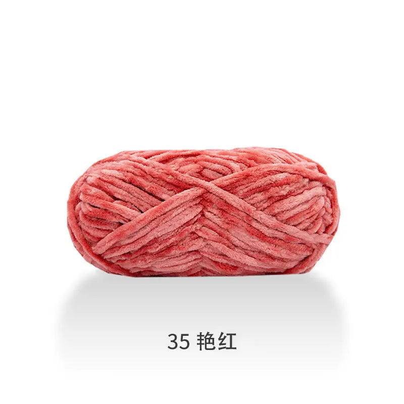1pcs 100g super soft velvet wool coarse knitted yarn material package hand-woven hat scarf cushion