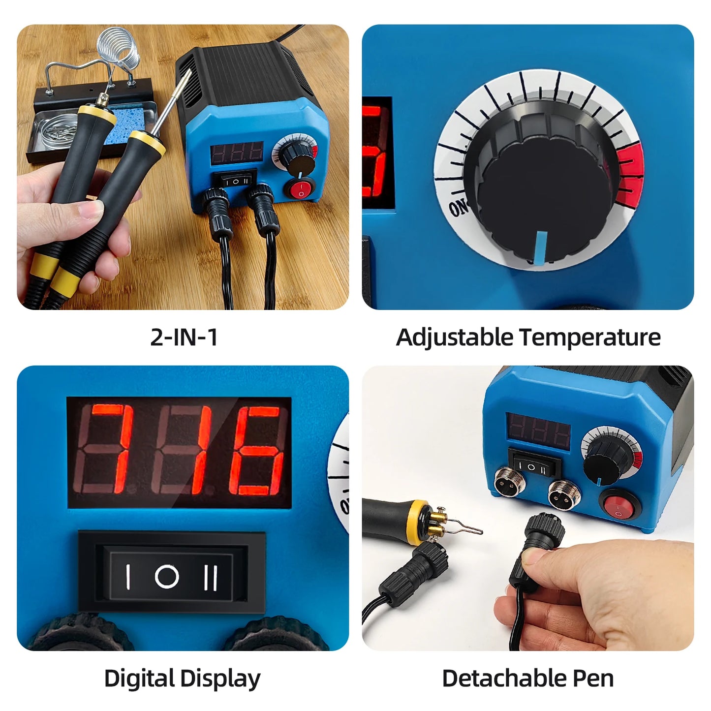 LH55-Z2-NS2 Wood Burner kit Wood Burning Tool Pen   Wood Burning kit with Digital Thermometer Temperature Adjustable Temperature