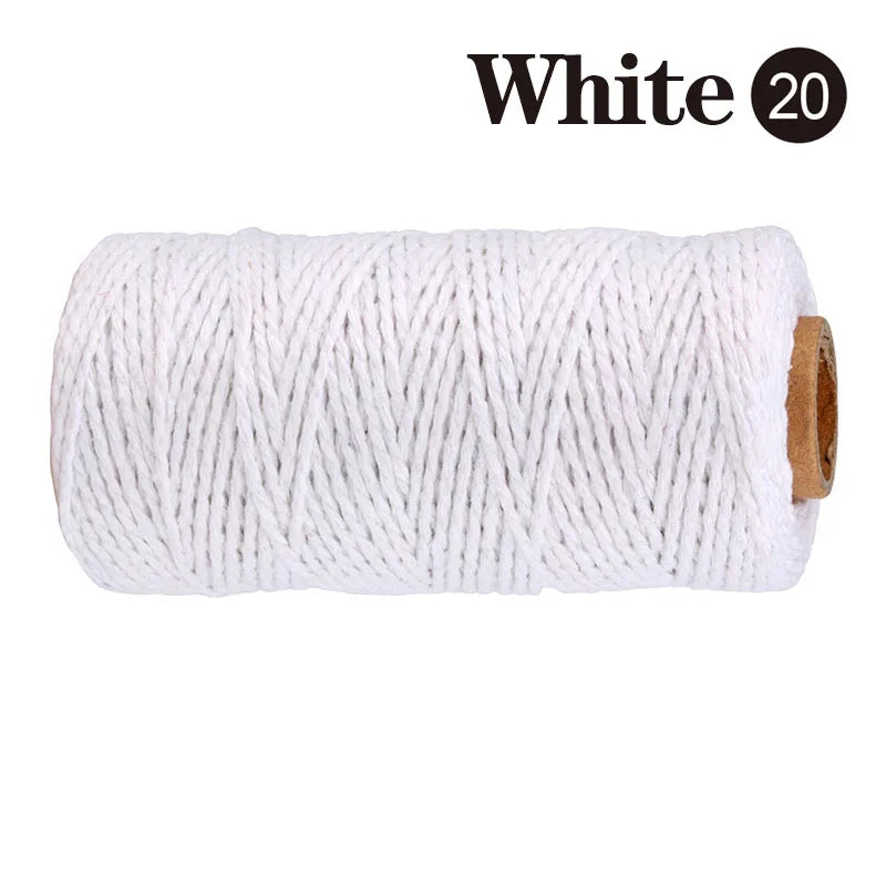 2mm 100M Macrame Cord Rope Cotton Twine Thread String Crafts DIY Sewing Handmade Wall Hangings Bohemia Wedding Party Home 2030