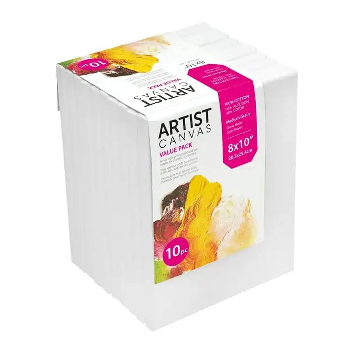 Stretched Canvas, 8"X10", 10 Pack