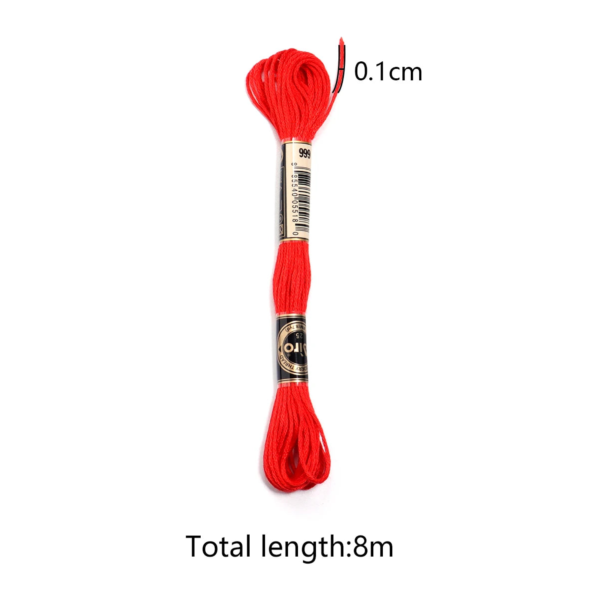 6Pcs/Lot 8m Polyester Cross Stitch Thread Colorful Embroidery Thread String Strap For DIY Sewing Crafts Clothing Accessorie 2030