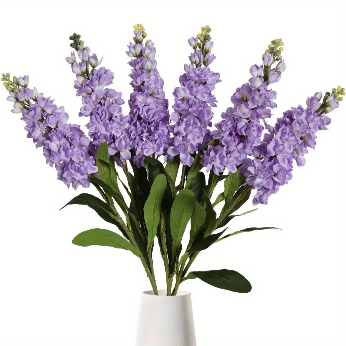 6PCS Artificial Flowers Snapdragon Antirrhinum Flowers 31.50'' Larkspur Fake Flower