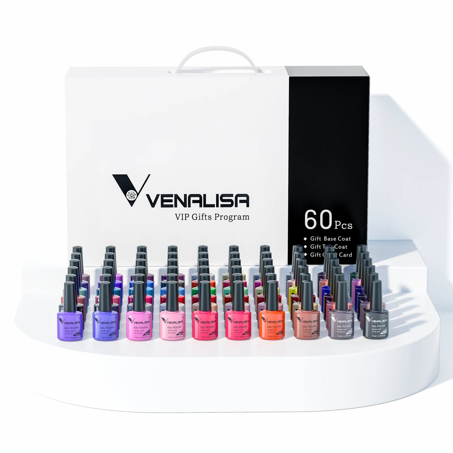 1Set VENALISA VIP Kit Whole Set Nail Gel Polish with Color Display For New Learner Nail Maincure Gel Varnish Branded Suitcase