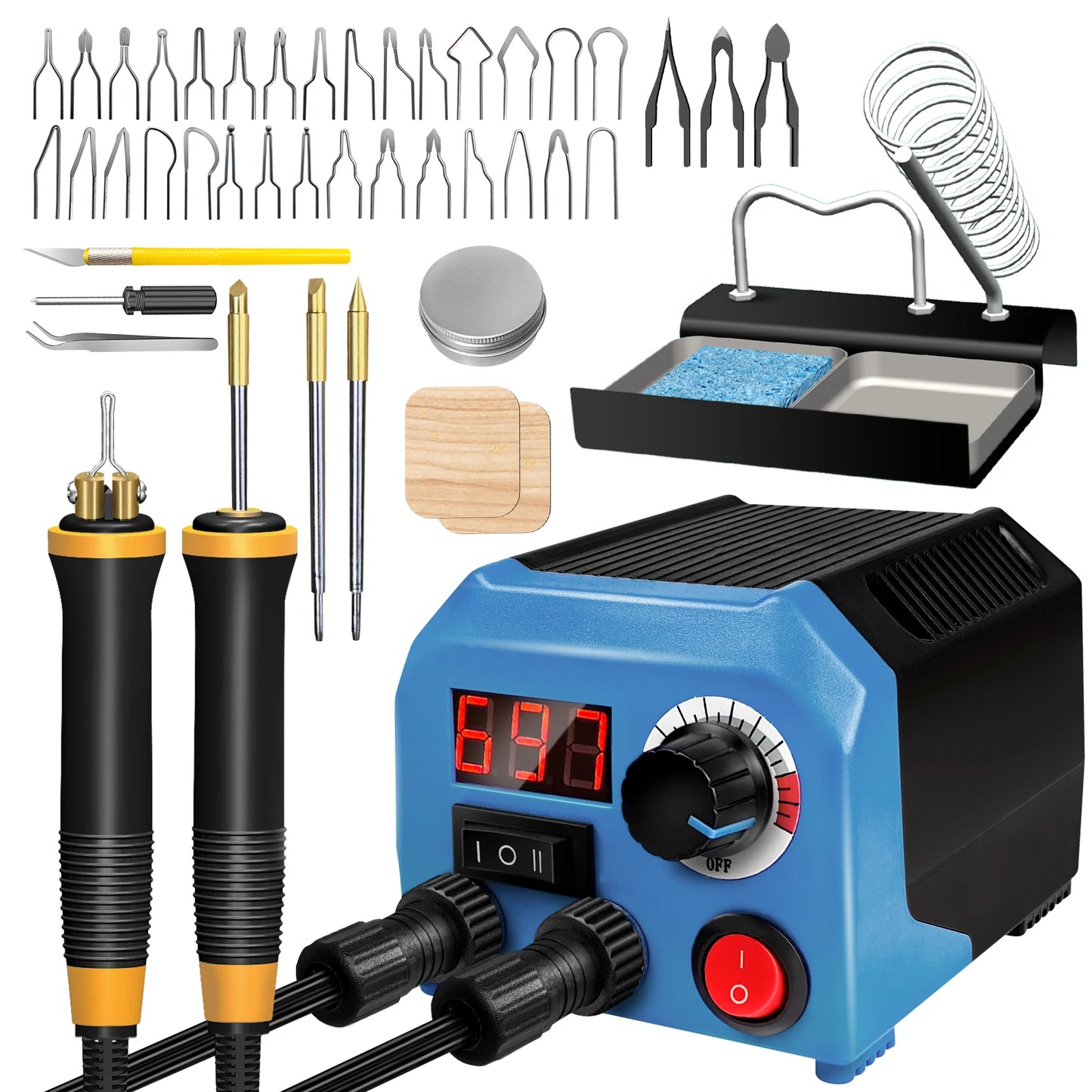 LH55-Z2-NS2 Wood Burner kit Wood Burning Tool Pen   Wood Burning kit with Digital Thermometer Temperature Adjustable Temperature