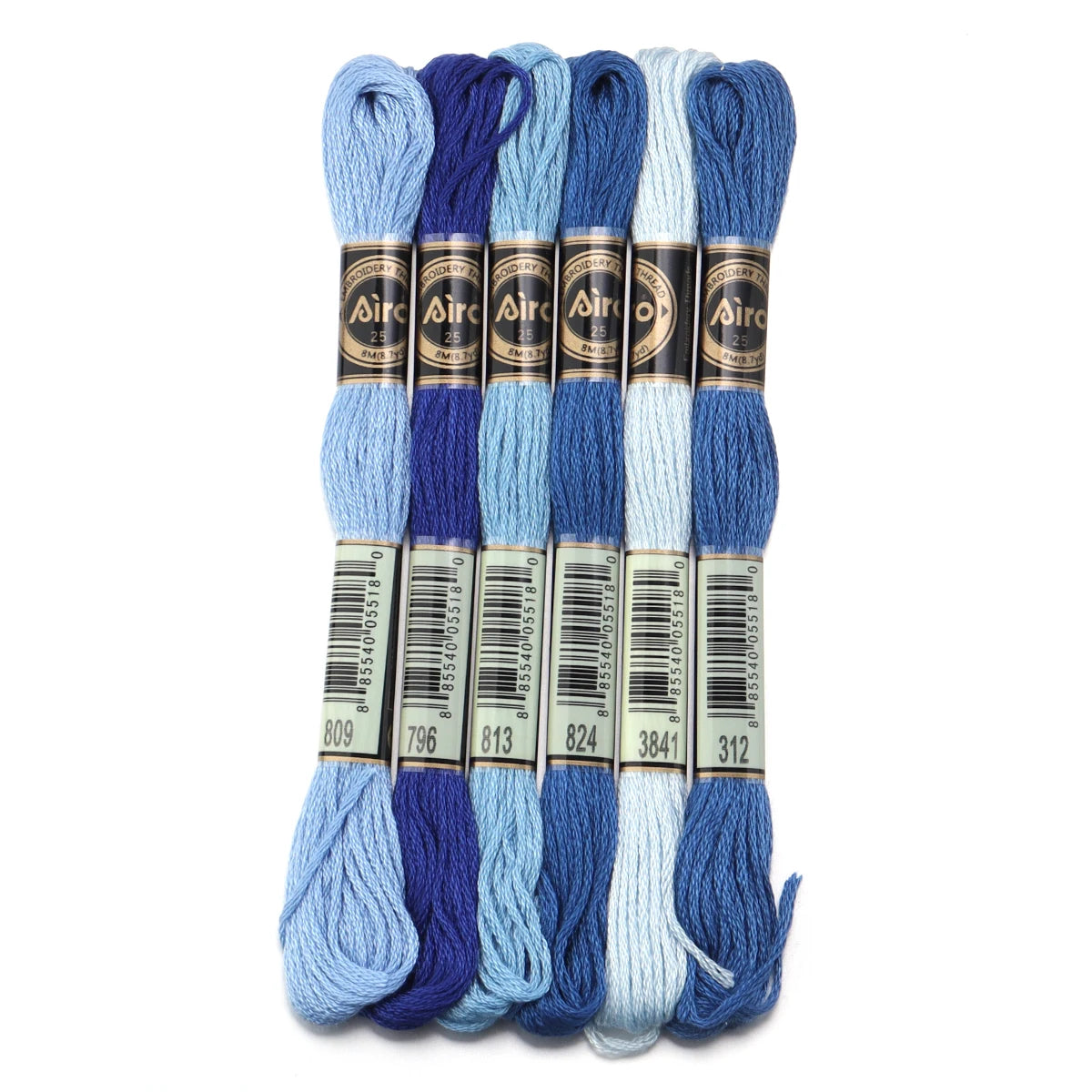 6Pcs/Lot 8m Polyester Cross Stitch Thread Colorful Embroidery Thread String Strap For DIY Sewing Crafts Clothing Accessorie 2030