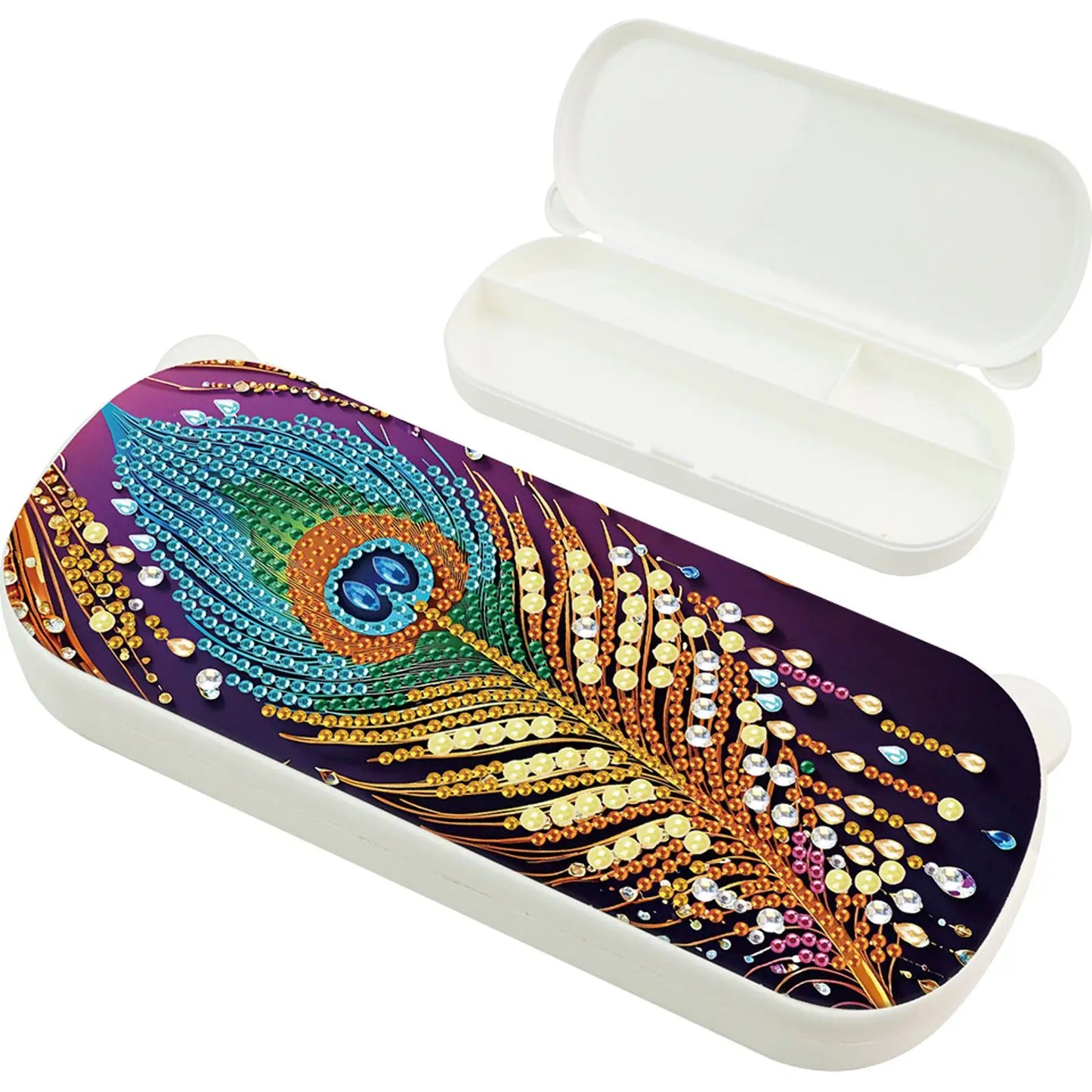 DIY Diamond Art Painting Pencil Box Kits Multifunctional Storage Box Diamond Art Pencil Box for Office and Home Desk Accessories
