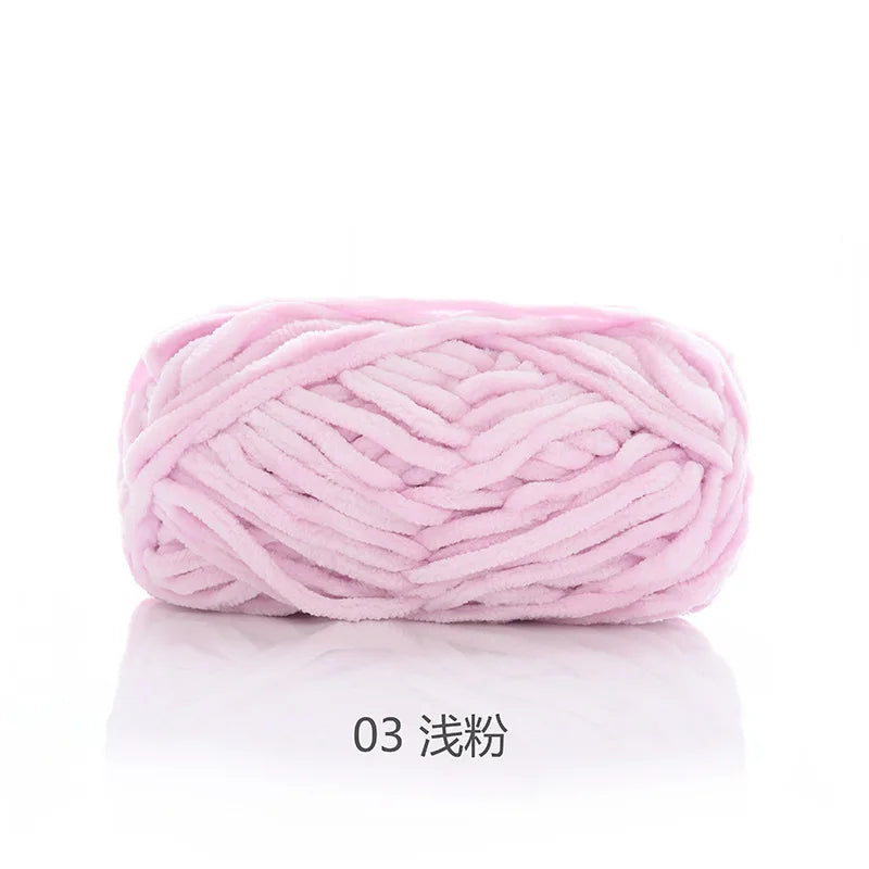 1pcs 100g super soft velvet wool coarse knitted yarn material package hand-woven hat scarf cushion