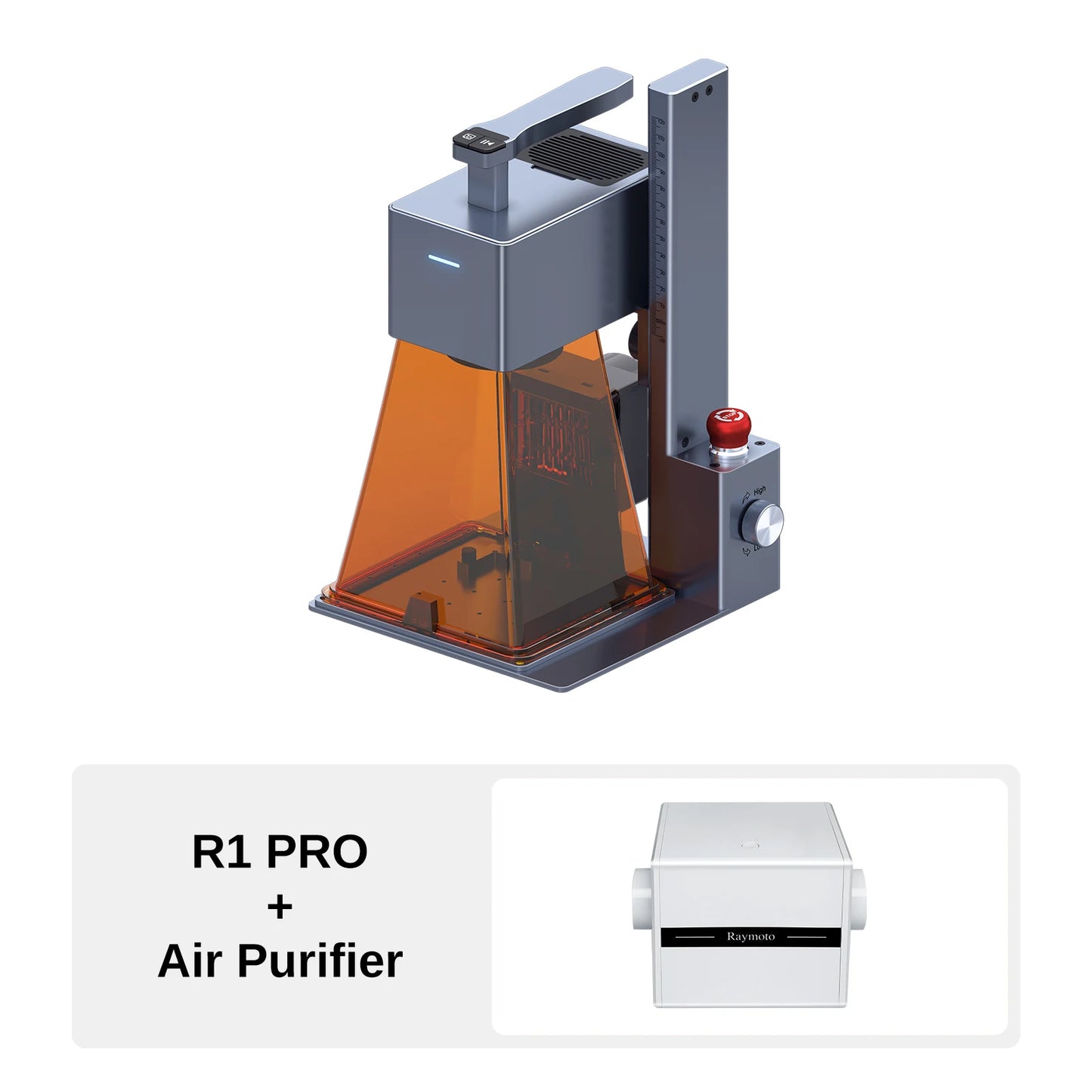 Raymoto R1/R1 Pro Handheld  Laser Engraver With Air Purifier for Wood Metal, Portable Engraving Machine Engraving DIY Tool